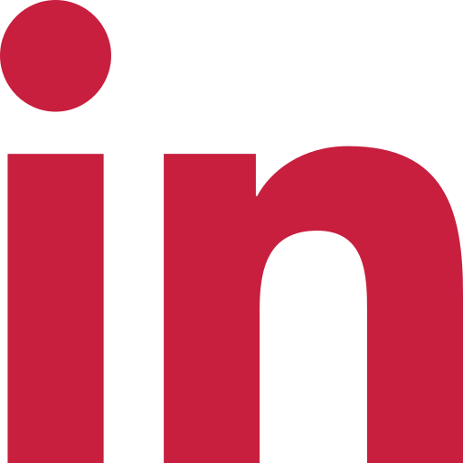 red linkedin logo
